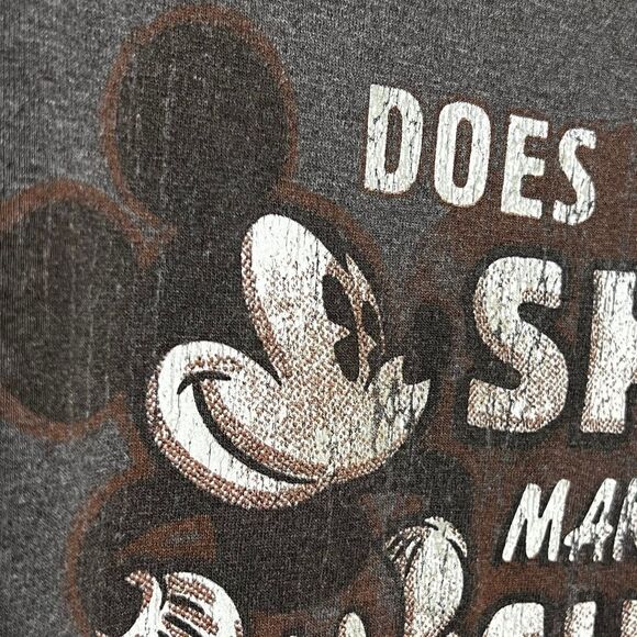 Disney world mens medium mickey mouse does it make me look cheesy distressed tee - Picture 6 of 9